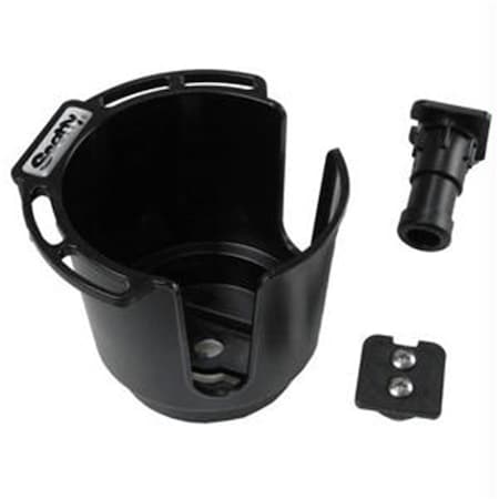 Newalthlete 311 Drink Holder with Bulkhead/Gunnel Mount and Rod Holder Post Mount - Black NE11390